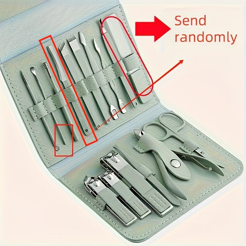 (3 Colours Available) 16pcs Premium Stainless Steel Manicure And Pedicure