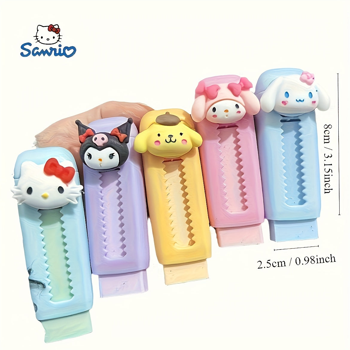 Sanrio Pull-Out Retractable Black Cat Eraser