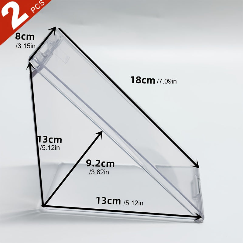2 Sandwich Boxes, Triangular Container, Transparent Material, Clean And Hygienic, Washable, Easy to Carry, Safe for Outdoor Use, Suitable for School, Picnic, Camping, Toast, Bread And Sandwiches, Valentine'S Day