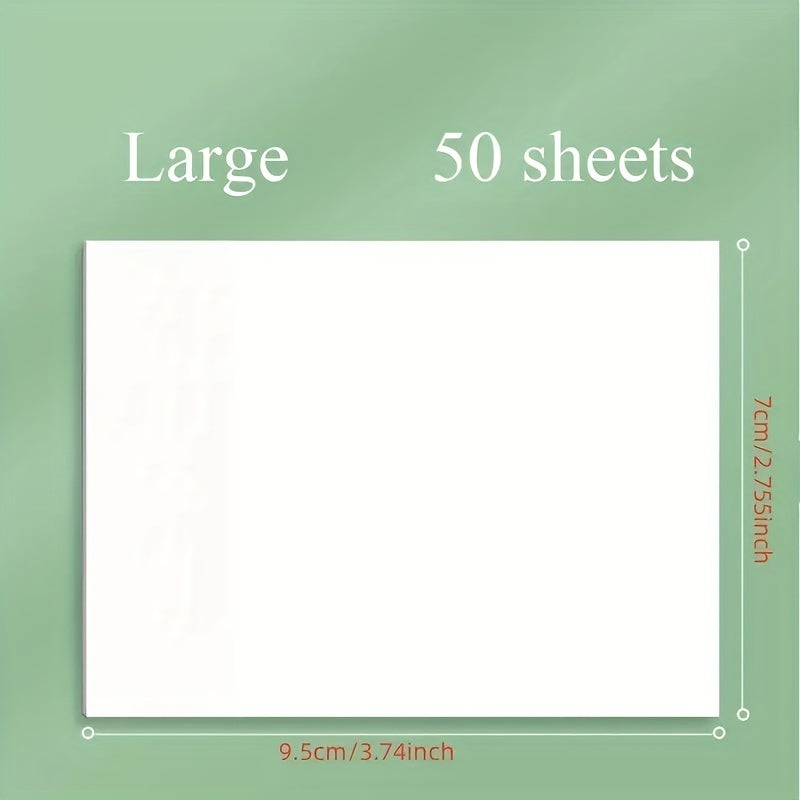 50 Sheets Of Transparent Sticky Notes - Perfect For School, Office, And Journaling!