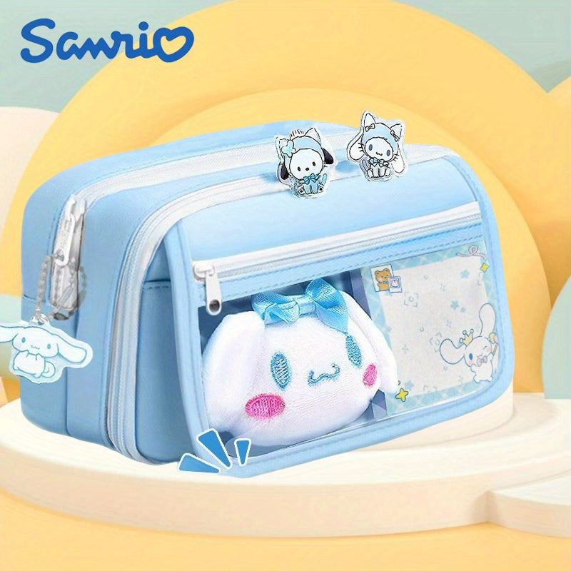 Sanrio Large 9-Layer Spacious Purple Kurumi Blue Artificial Jade Pencil Case