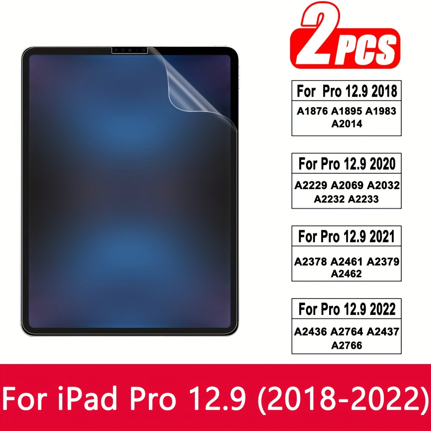2pcs Frosted Paper Film Screen Protector for iPad Air 13/11 2025, for iPad Pro 13/11 2024, Compatible with 11th/10th/9th/8th/7th/6th/5th, 10.9"/10.2"/9.7 Inch, Air7/Air6/Air5/Air4/Air3/Air2/Air1/Pro 9.7/Pro 10.5 inch mini 7th
