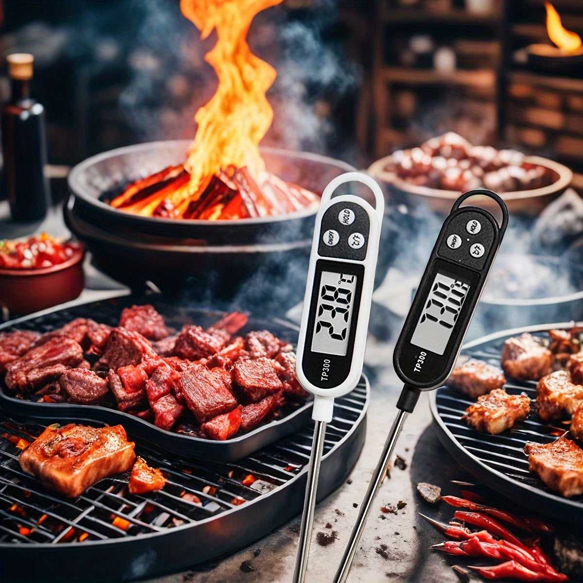 1pc Digital Food Thermometer for Accurate Meat and BBQ Cooking Thermometer, Food Thermometer, Instant Read Meat Thermometer, Termometro Digital Cocina, Baking Thermometer, Digital Cooking Food Thermometer