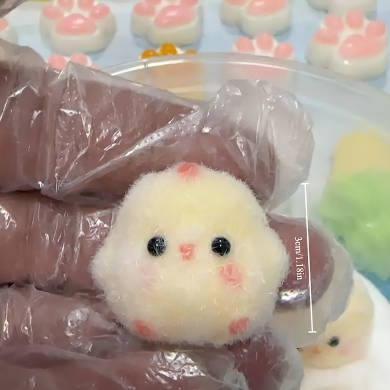 3/6pcs Mini Chick Squeeze Toys, Slow Rebound, Polyethylene Material, Random Colors - Ideal for Halloween and Christmas Party Favors