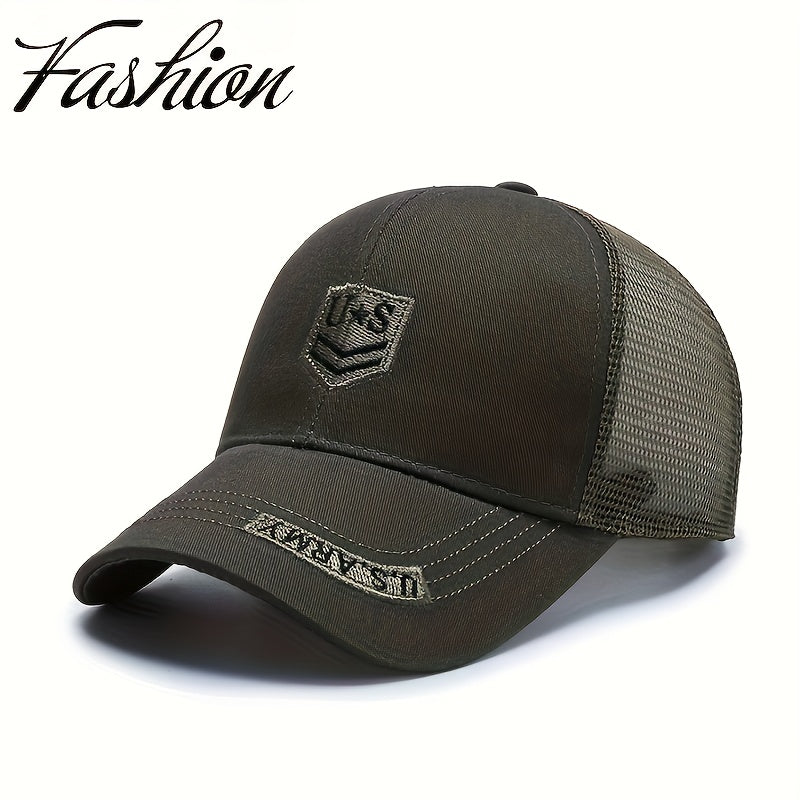 One Piece Men's Outdoor Sports Baseball Cap, Personalized and Fashionable, Simple Camouflage Sun Protection Hat