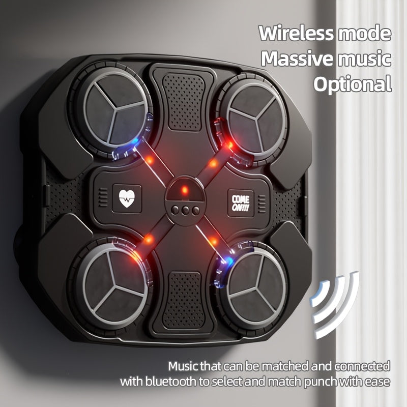 Interactive Boxing Training Mat with Lights & Sounds, Adjustable Speed, Includes Gloves, Wall Mount with Suction Cup, USB Powered, ABS Material, Relax Toy for Youngsters, Perfect Gift for Holidays