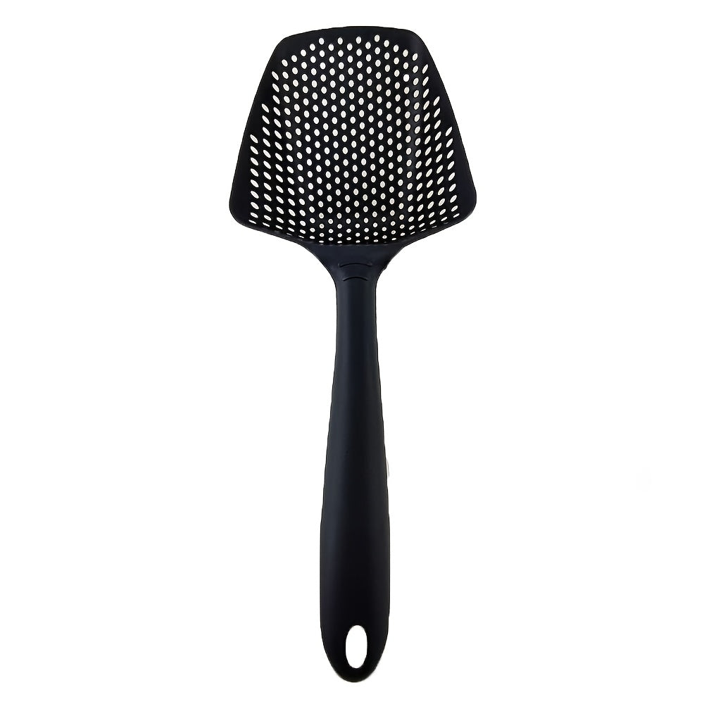 1pc Durable PP Plastic Kitchen Strainer Spoon, Integrated Cooking Draining Scoop, Rust-Resistant, No Electricity Required, Ideal for Christmas, New Year, Valentine'S Day, and Housewarming Gifts