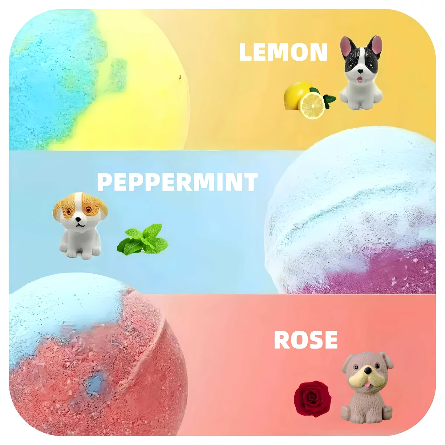 4/6pcs Bath Bombs with Surprise Puppy Inside - Lavender Scented Bubble Bath Salts, 4/6pcs Gift Set for Relaxation & Relaxation, Bath Time Fun.