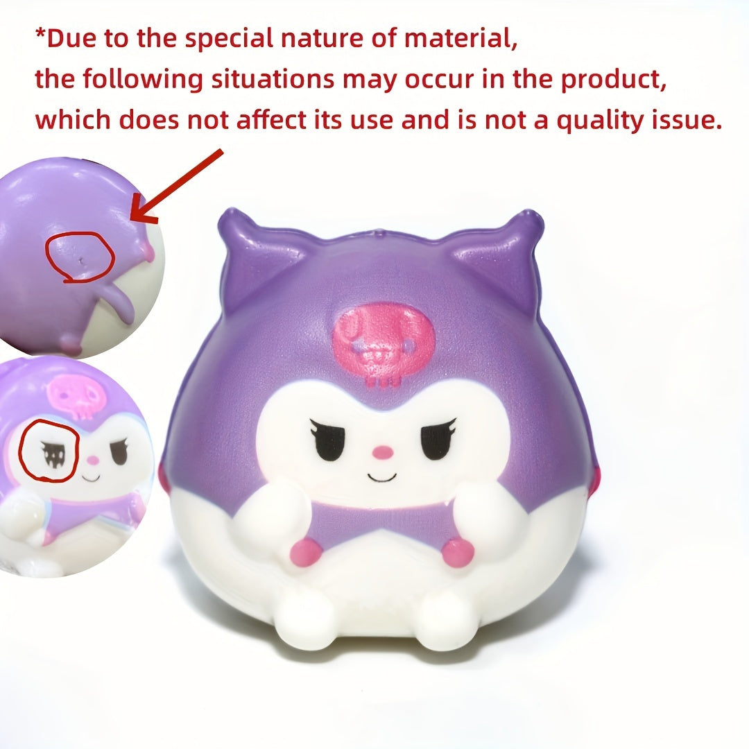 Sanrio Kawaii Melody Decompression Black Beauty Cinnamoroll Babycinnamoroll Squishy Cartoon Hand Pinch Toy, Hot Plastic Polyurethane Material, Mixed Colors, Healing Gift for Ages 14+
