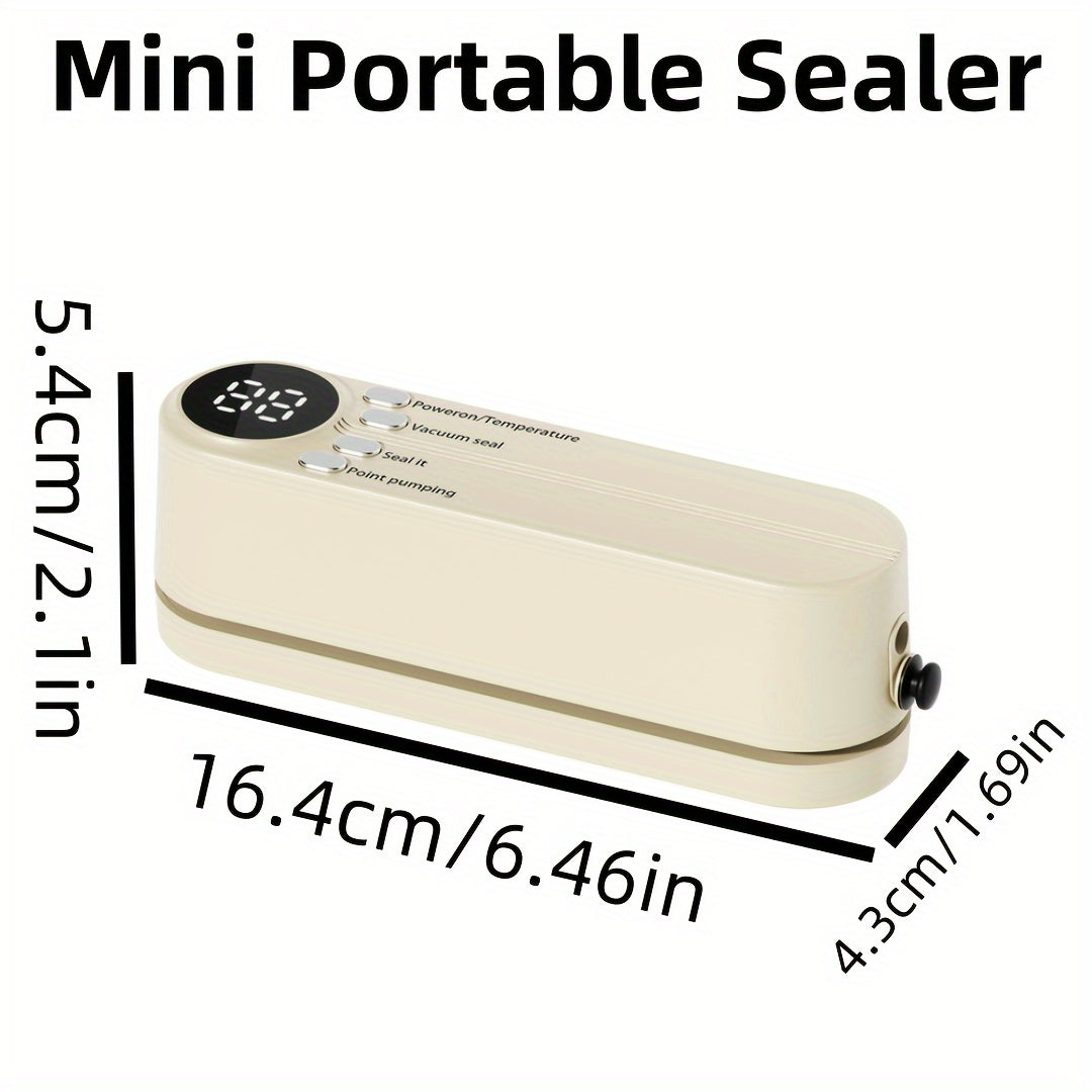 1pc Multi-Functional Automatic Food Sealer, Portable Wireless Vacuum Sealer with Snack Bag Sealing, External Suction & Inflation, Long-Term Food Preservation, Compact & Easy-to-Use Design, Ideal for Kitchen & Outdoor Picnics,