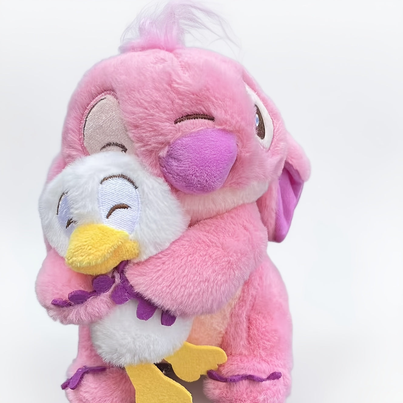 Stitch & Duck Plush Toy - Official Stitch Hugging Duck, Soft Blue Stitch Plush with Expressive Eyes, Birthday & Valentine's Gift.