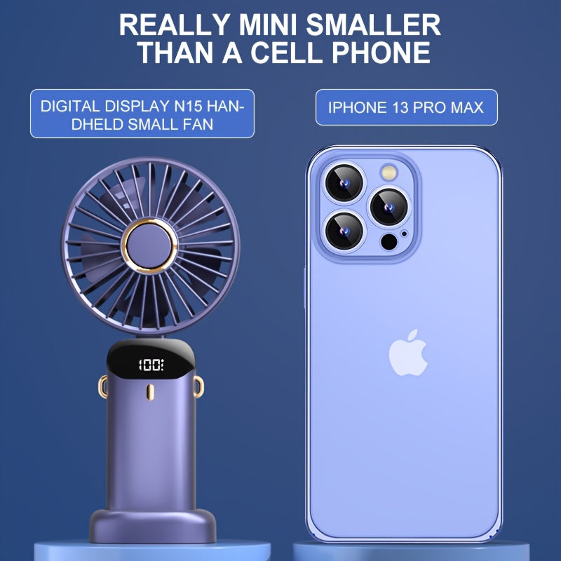 1pc Large Wind Quiet Electric Carry-on Portable Handheld Fan with Aromatherapy for Outdoor Use