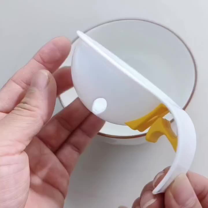 1pc, Egg Yolk Separator Divider Holder, White Plastic Egg White Filter, Household Eggs Tool, Cooking Baking Tool, Kitchen Gadget