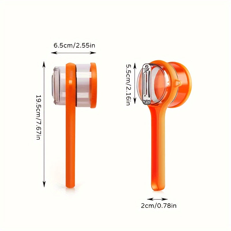 1pc Multi-Functional Peeler with Storage Bucket - Durable Plastic, Manual Operation, for Fruits & Vegetables, Kitchen Gadget, Food Prep Tool, Non-Electric, for Home Cooking / Food Preparation / Chefs & Home Cooks
