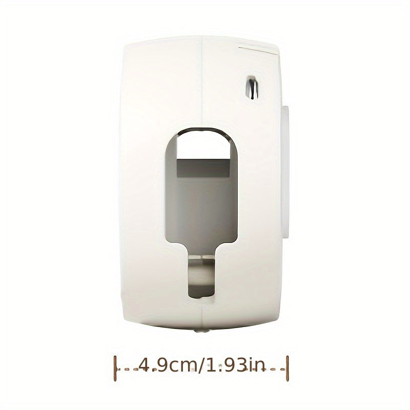 UV Sanitizing Toothbrush Holder, Wall-Mounted, 400mAh Battery, Dual-Slot, USB Charging, Compact & Portable for Travel and Home Use, ABS Material, USB Connectivity