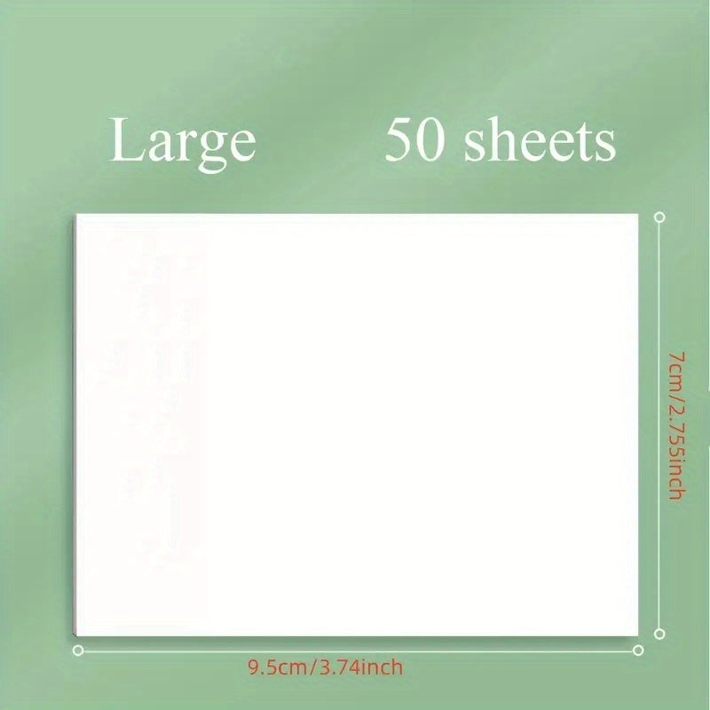 50 Sheets Of Transparent Sticky Notes - Perfect For School, Office, And Journaling!