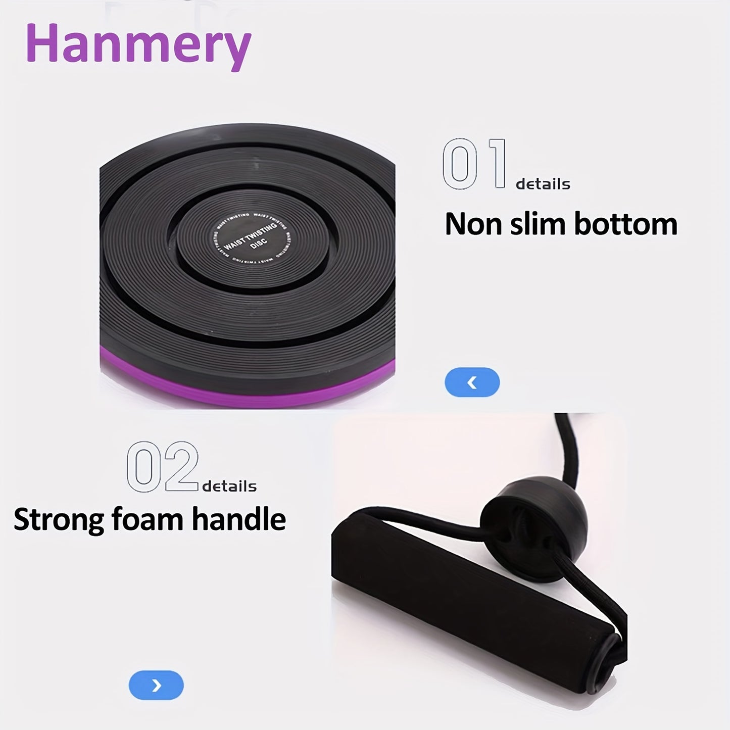1pc Waist Twisting Plate - With Tension Pull Rope, Foot Massage Board - For Waist Training, Body Shaping, Fitness, 25cm/9.84in
