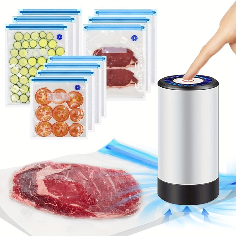 jkuoo-3in 1 USB rechargeable vacuum Seal Kit - portable electric pump and durable multi-size storage bag