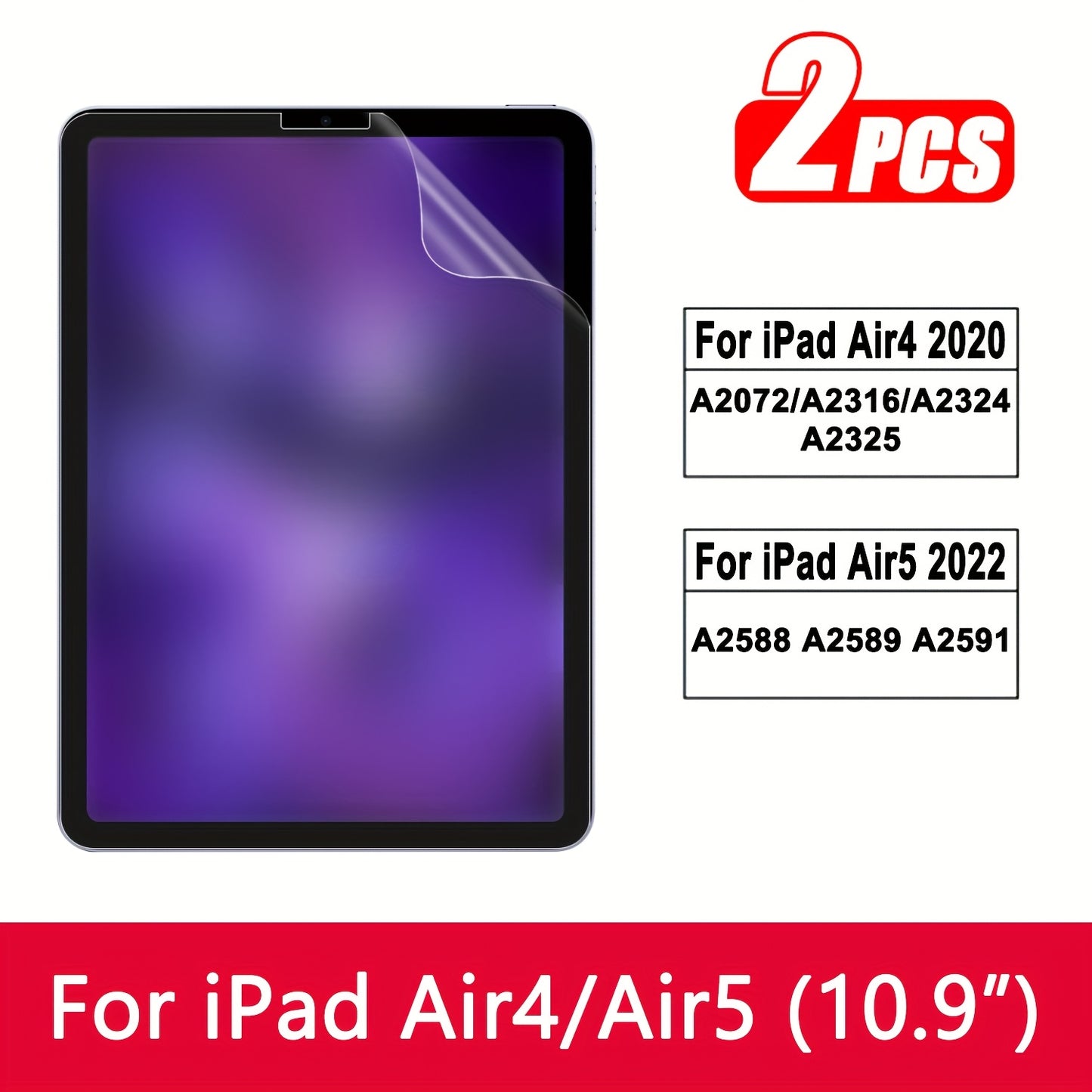 2pcs Frosted Paper Film Screen Protector for iPad Air 13/11 2025, for iPad Pro 13/11 2024, Compatible with 11th/10th/9th/8th/7th/6th/5th, 10.9"/10.2"/9.7 Inch, Air7/Air6/Air5/Air4/Air3/Air2/Air1/Pro 9.7/Pro 10.5 inch mini 7th