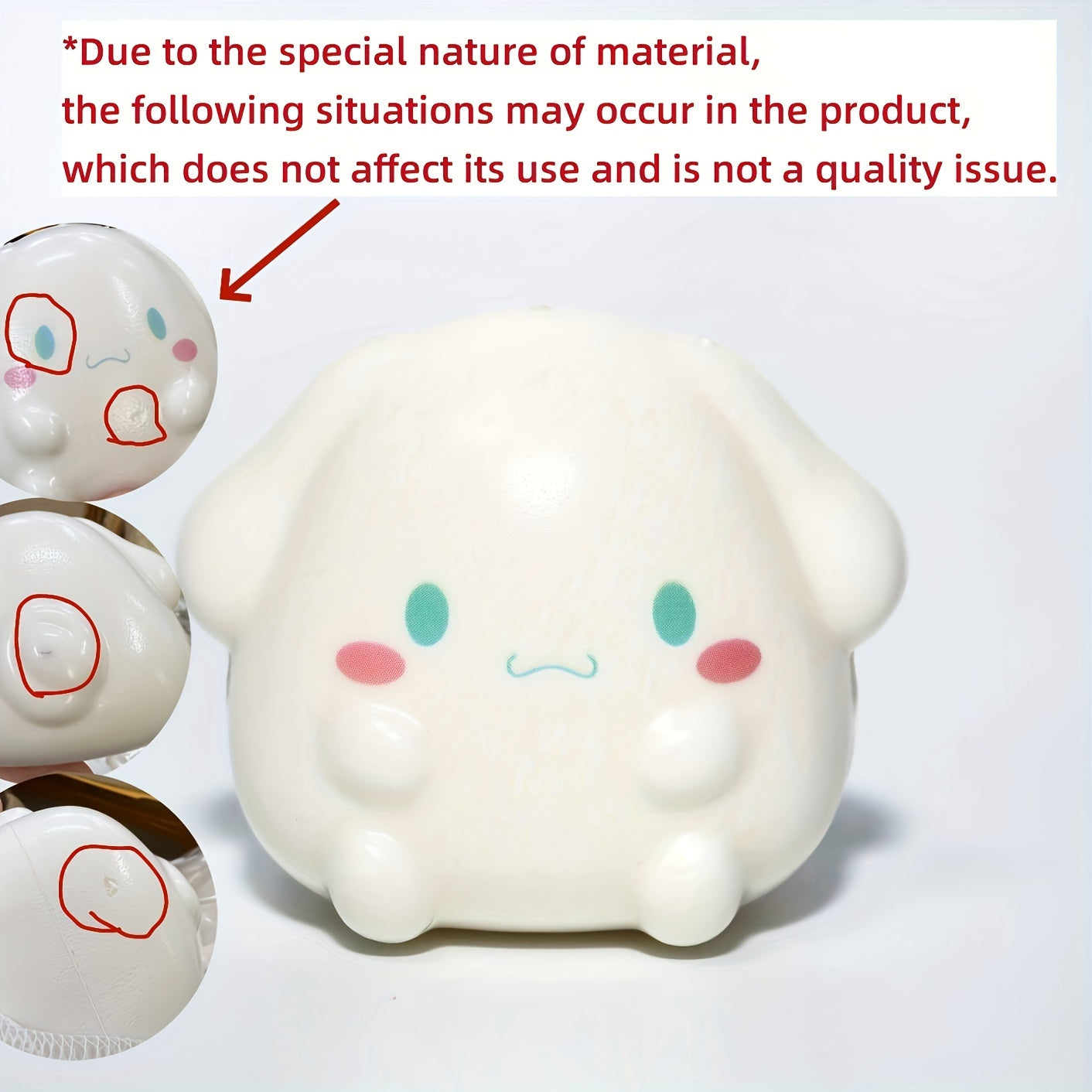 Sanrio Kawaii Melody Decompression Black Beauty Cinnamoroll Babycinnamoroll Squishy Cartoon Hand Pinch Toy, Hot Plastic Polyurethane Material, Mixed Colors, Healing Gift for Ages 14+