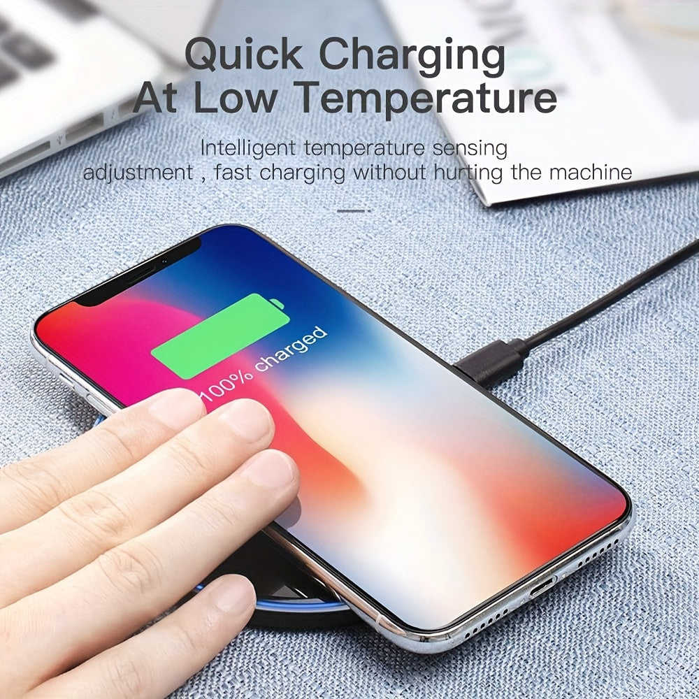 Fast Wireless Charger ALDNOAH Fast Wireless Charger | 15W, USB Type-C Charging Pad, Compatible with iPhone 16 15 14 13 12 Pro Max Mini 11 XS XR X 8 Plus Airpods 4 3 2, Samsung Galaxy S24/S23/S23 Ultra/S22/S22+/S22 Ultra/S21
