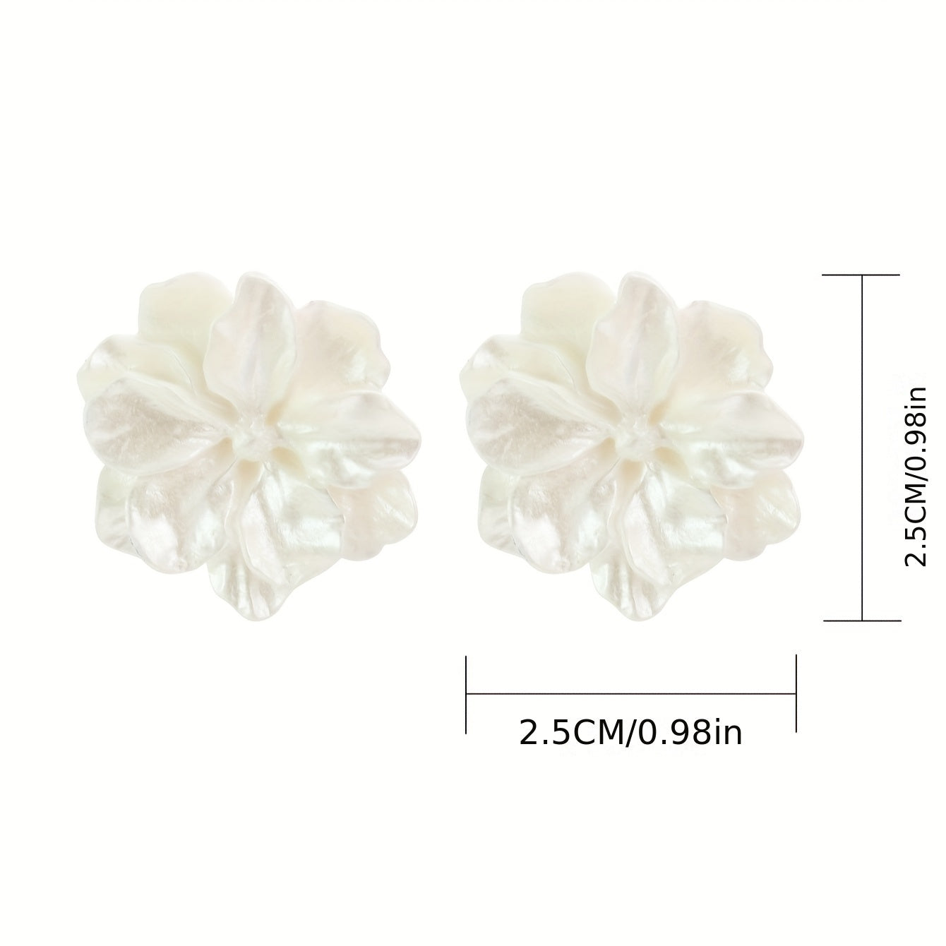 Elegant Floral Bloom Stud Earrings - Hypoallergenic Acrylic, Iron-Free Ear Needles, Perfect for Daily Wear, Parties, Weddings, Banquets, Business Events, and Leisure Activities - One Pair