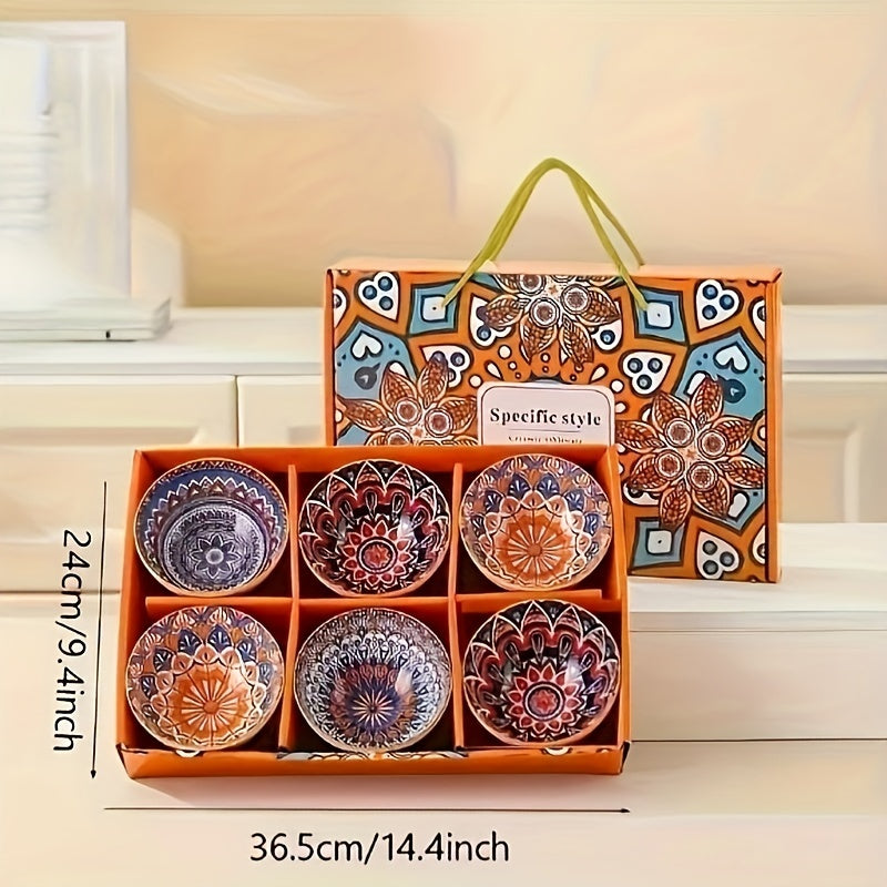2/4/6 Cereal Bowls with Gift Box, Ceramic Soup Bowl Set, Kitchen Coloured Bowls for Dishwasher and Microwave Safe.