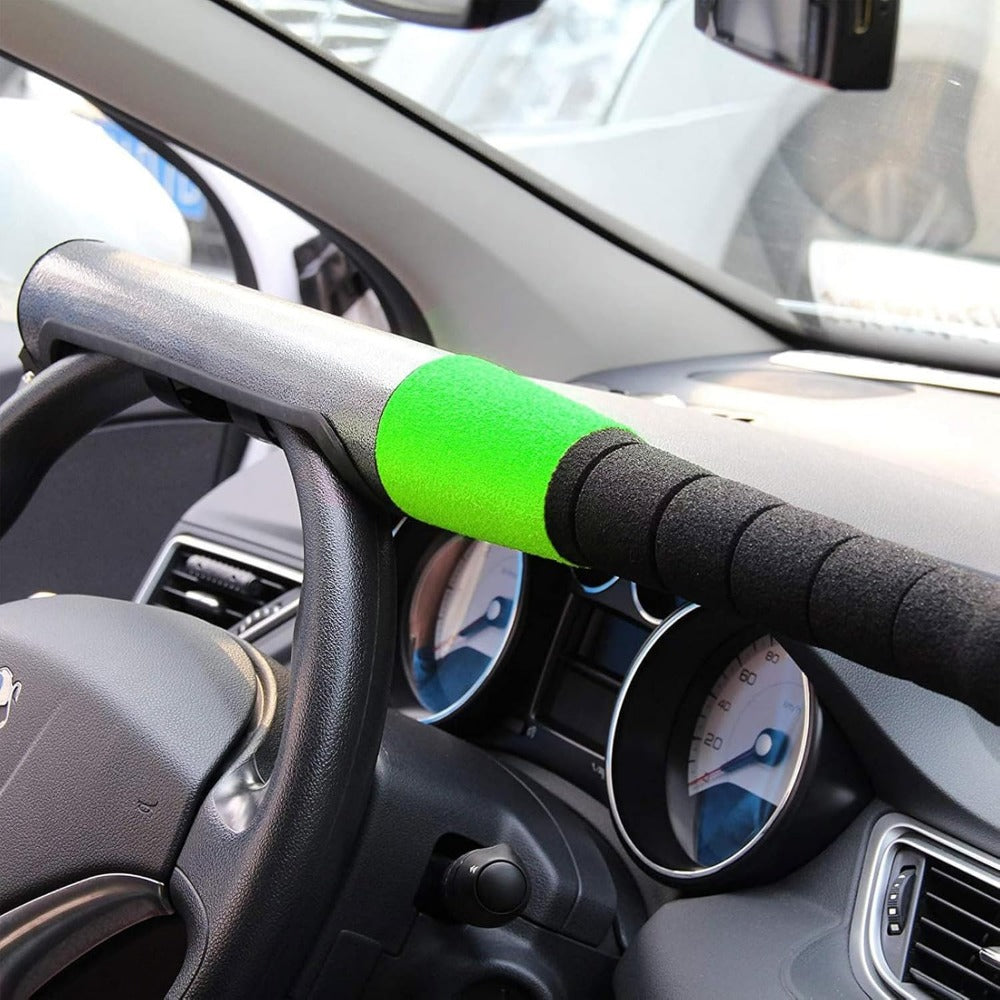 Heavy Duty Universal Car Steering Wheel Lock - Baseball Bat Style Anti Theft Security Device Car Steering Wheel Lock Anti Theft Security Device Universal Vehicle Lock (Green)