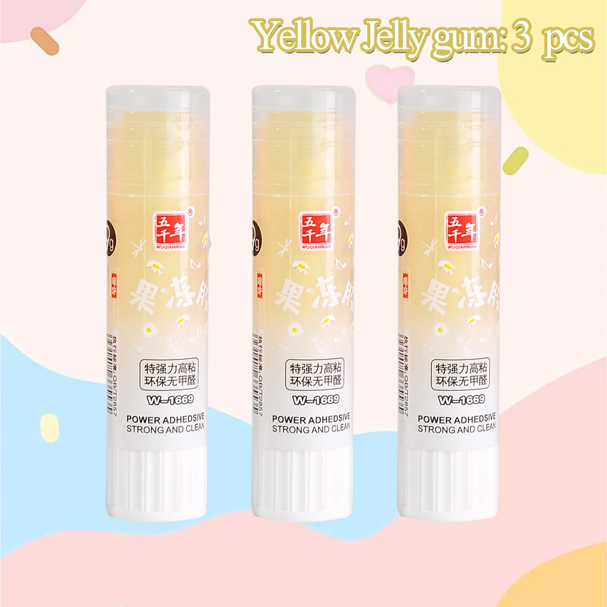 3pcs High Viscosity Color Jelly Glue