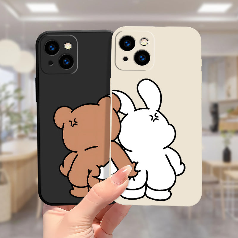 This Phone Case Is Compatible with Apple Iphone 16, 15 Pro Max, 14 Plus, 13, 12, And 11 Pro Max, Featuring a Unique Couple'S Artistic Design with a Cute And Cool Printed Style - OX0803.