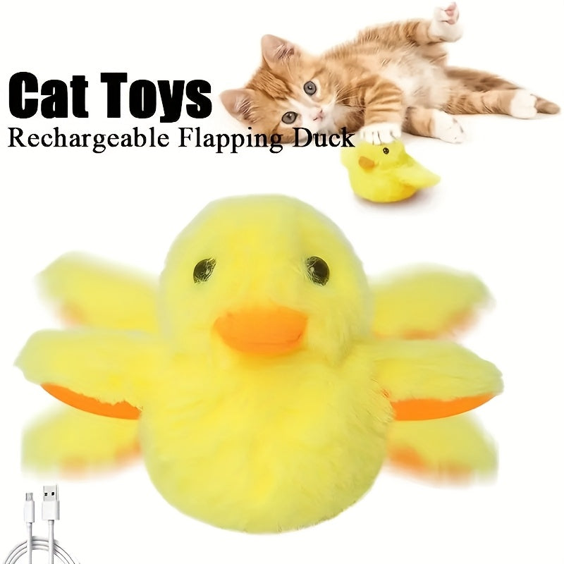 Interactive Plush Duck Toy – Soft, Durable, USB Rechargeable, Pet Fun