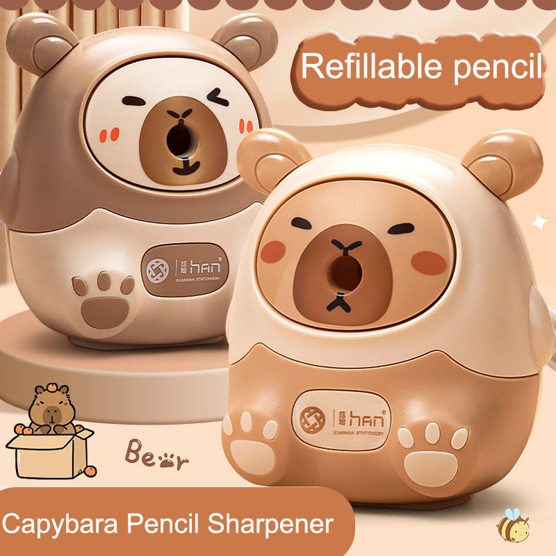Creative Kawaii Capybara Pencil Sharpener | Stationery Item for School And Office | Measuring 80*80*100Mm, from Korea