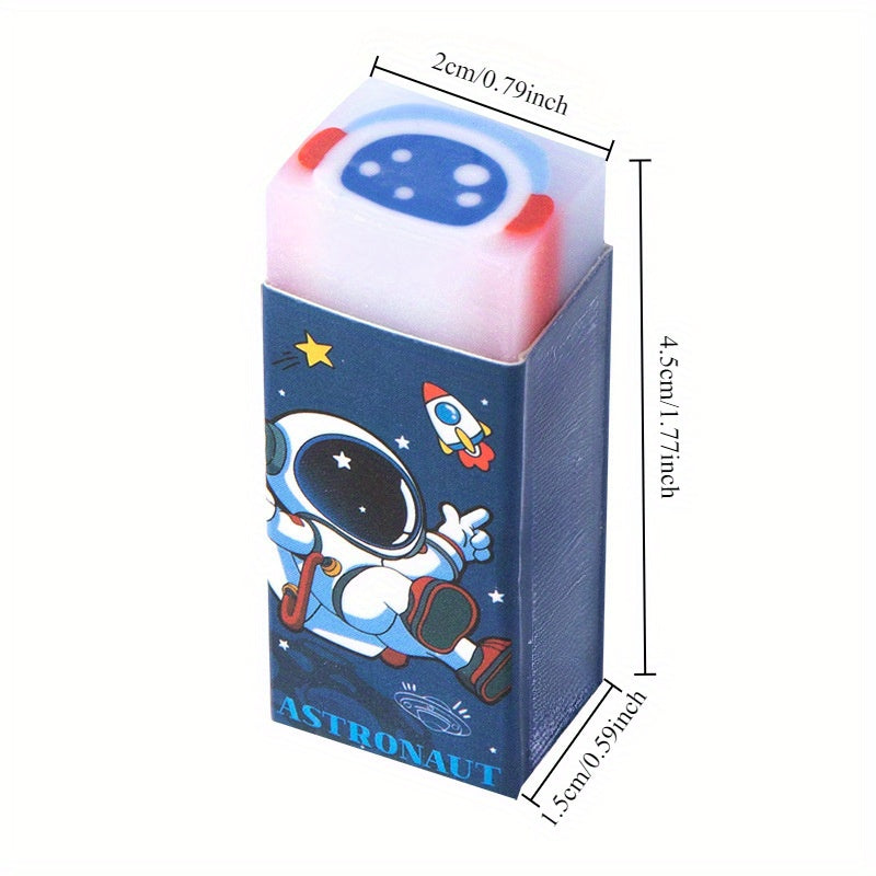 6pcs Cartoon Jelly Erasers | Cute Fruit And Animal Designs, Can Be Cut And Leave No Marks