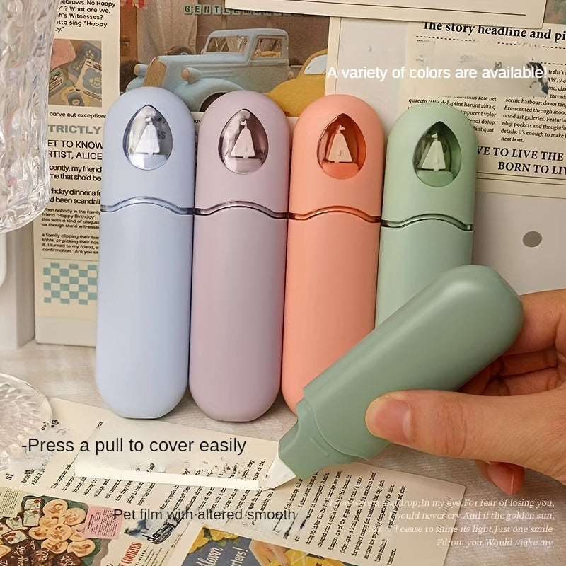 6PCS Large Capacity Correction Tape Set with Durable ABS Material