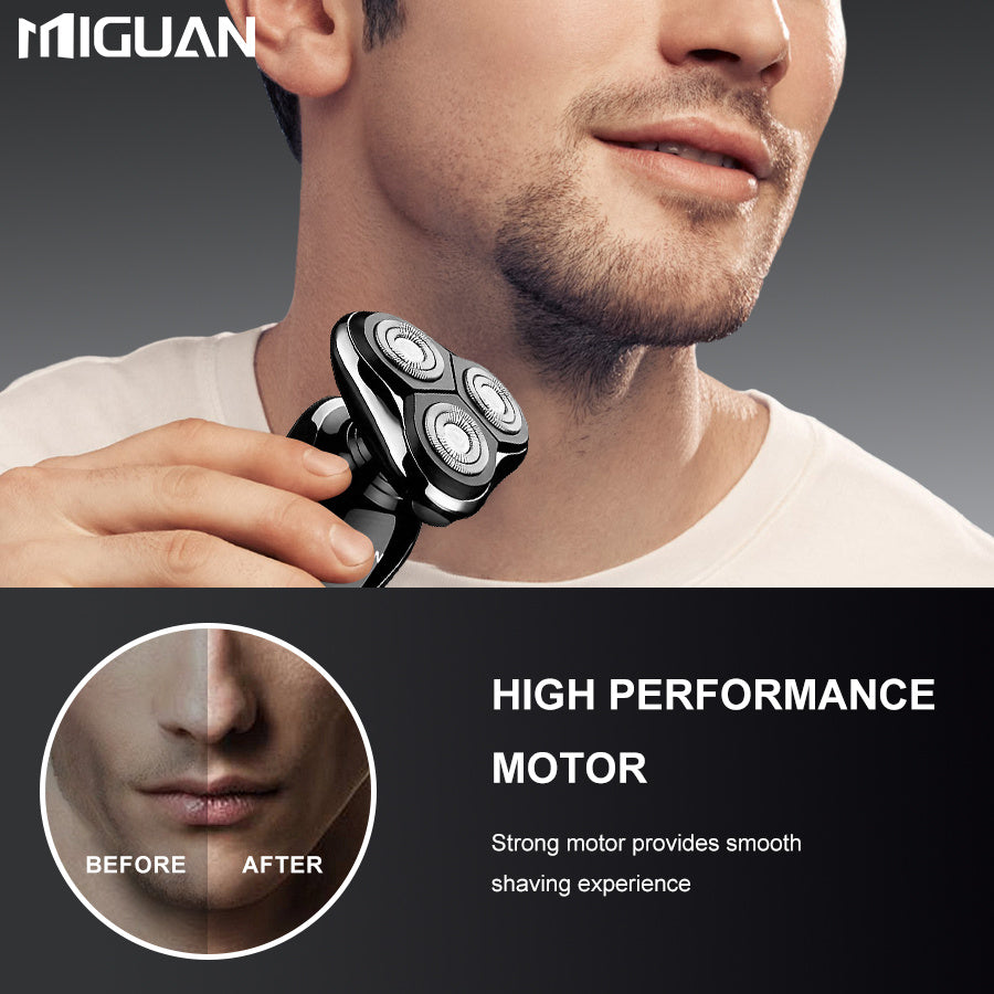Multi-Function 3-in-1 Electric Grooming Kit-Shaver, Nose Trimmer & Sideburn Razor.