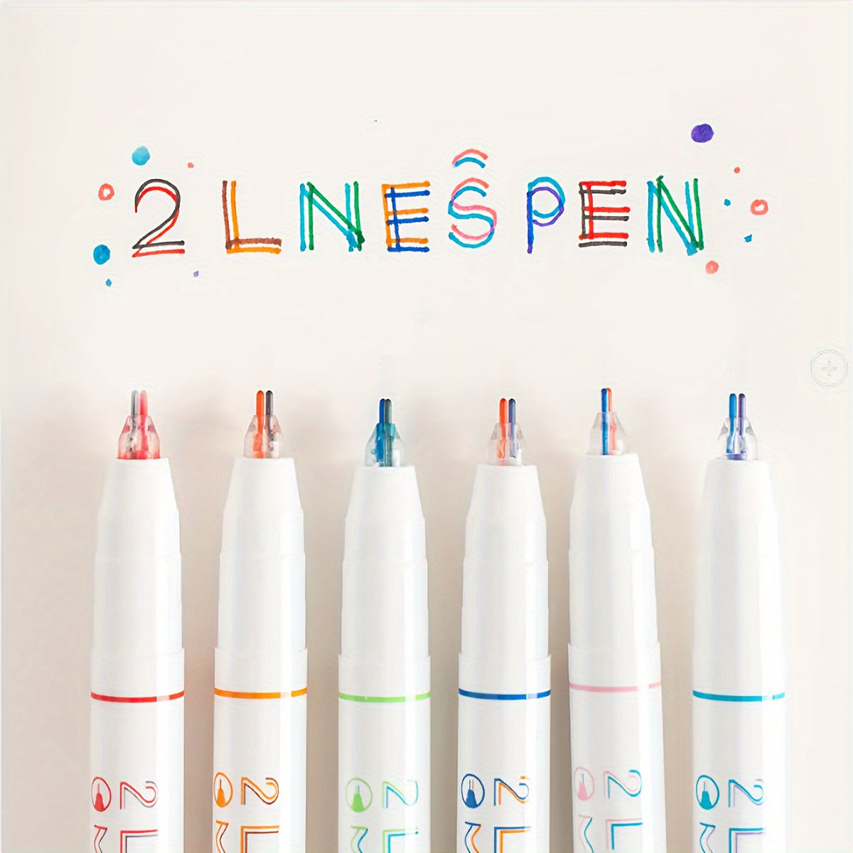 6pcs Dual-Tip Colorful Marker Pens