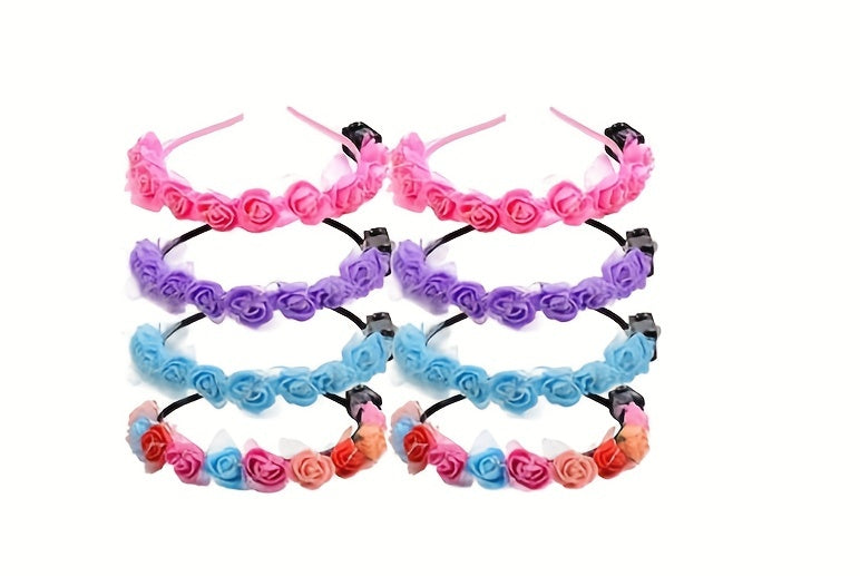 1pc luminous headwear hair hoop luminous flower wreath bride headwear hair hoop night market stall decorations Christmas Halloween headwear accessories