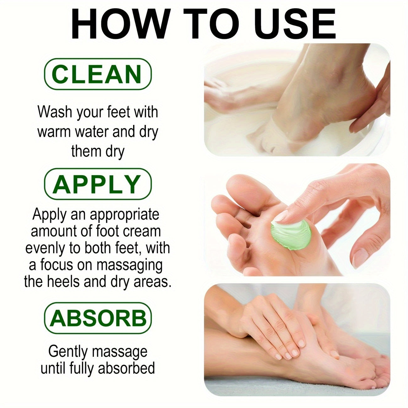 2pcs Tea Tree Oil Foot Cream, Rich in Vitamins E, Aloe Vera & Peppermint,