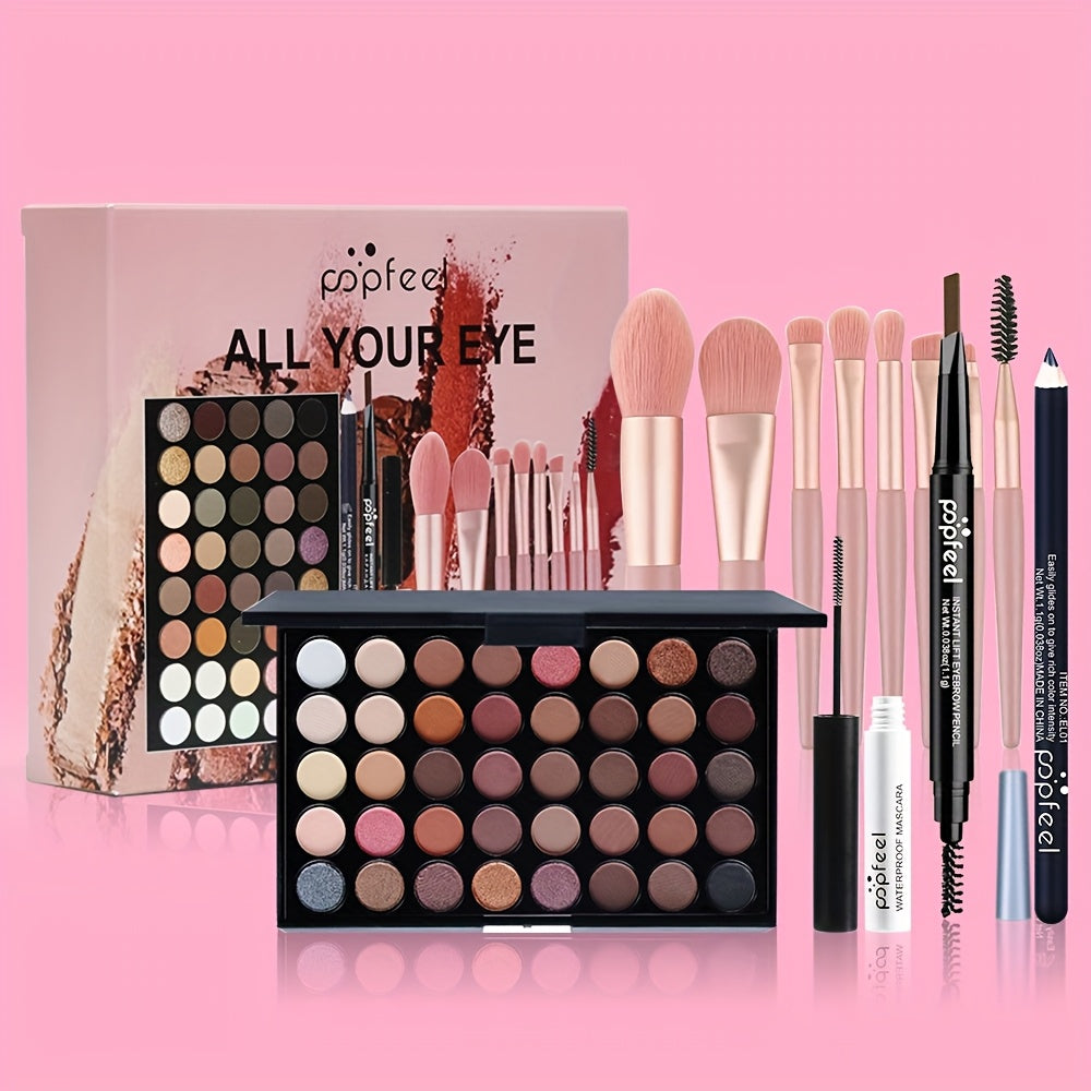 POPFEEL 40-Color Eyeshadow Set, 12pcs Set, Create Perfect Eye Makeup.
