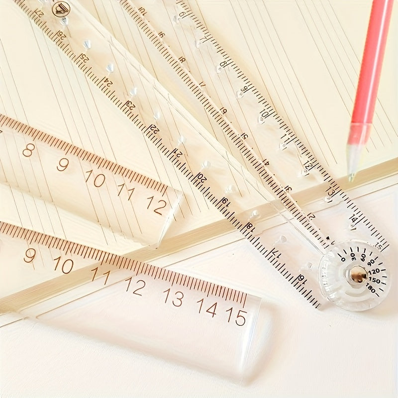 Shatterproof Transparent Folding Ruler