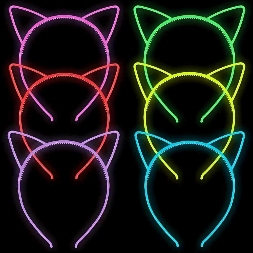 6pcs Glowing Headband Hairband Head Hoop Party Hair Accessories For Women