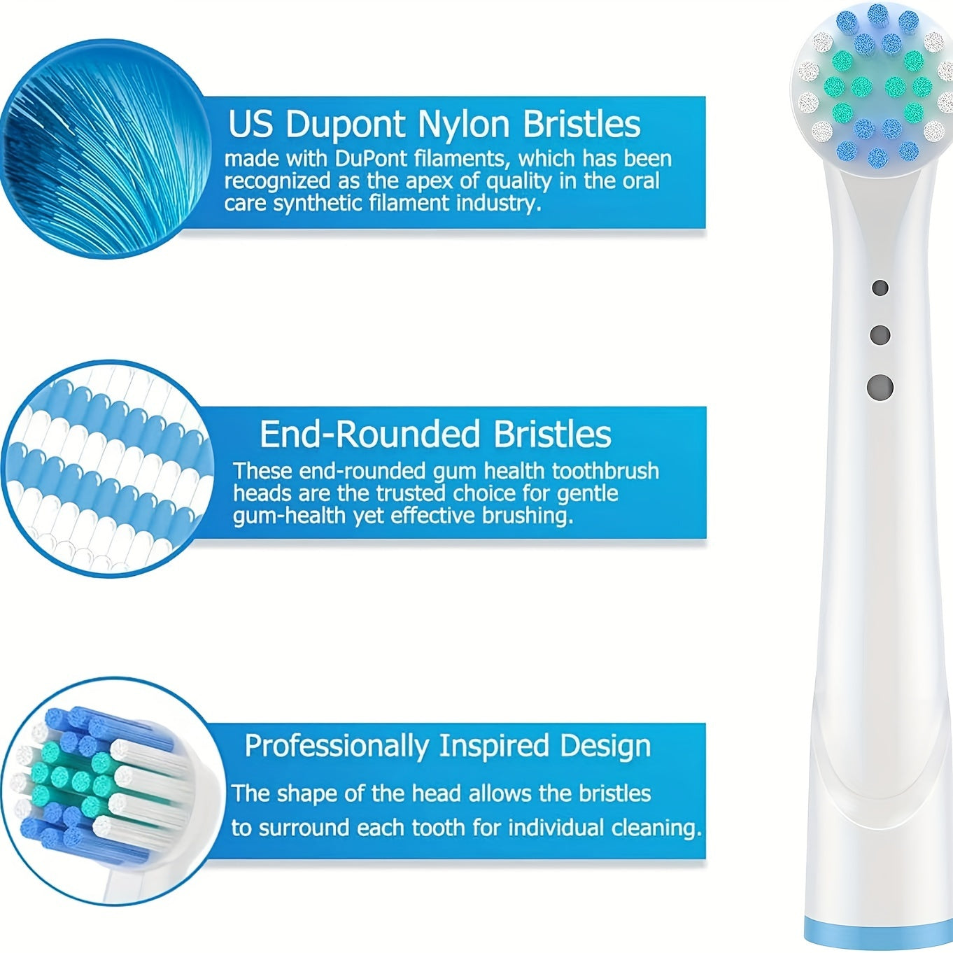 for, Oral B 16 Pack Professional Electric Toothbrush Heads Replacement, for Oral-B (16 Pack)