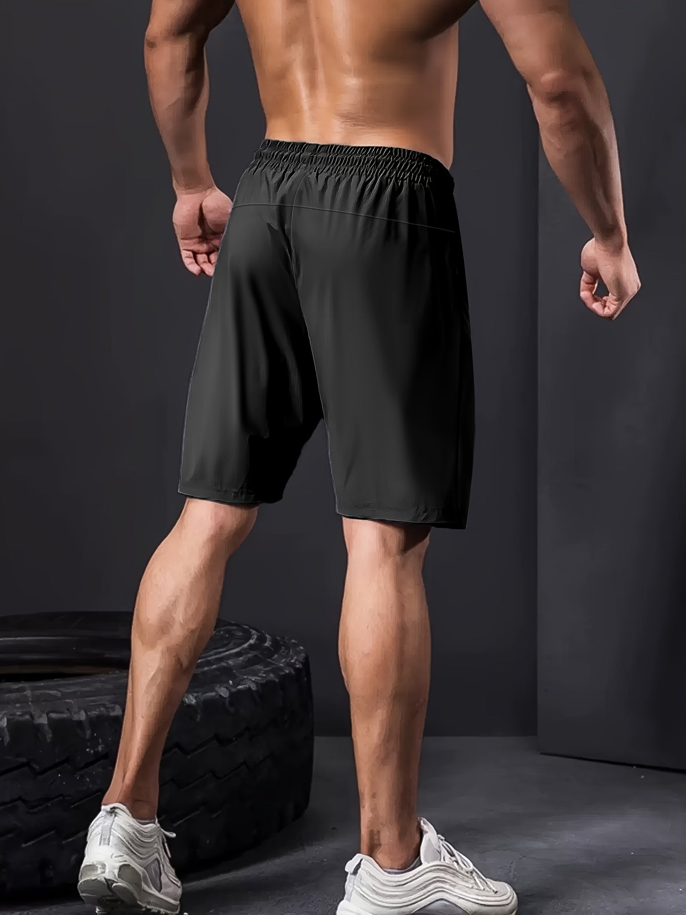 Men's Navy Drawstring Outdoor Shorts with Zippers