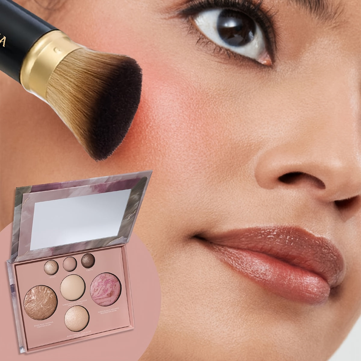 Best Baking Palette - Full Size Includes Bronze, Blush & Setting Powder Multicolour Waterproof Highlighter Concealer Smudge-Proof for Travel.