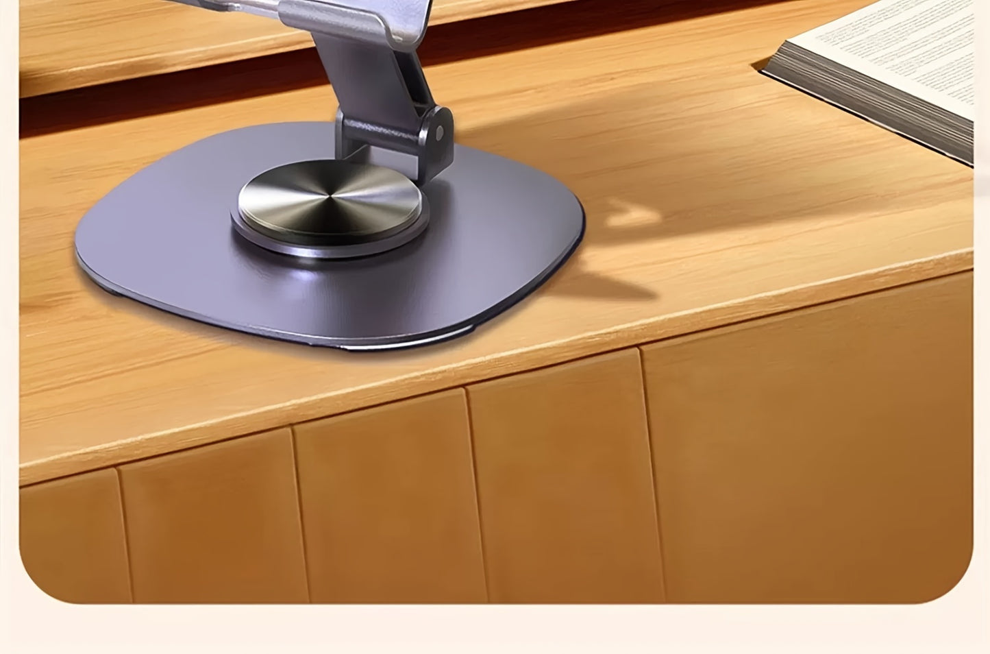 360° Rotating Metal Phone and Tablet Stand | Foldable Desktop Holder with Suction Cup Base | Adjustable Height & 180° Tilt | Multi-Angle Viewing Angle | Sleek Metallic Finish | Ideal for Office Use, Portable Device Stand |