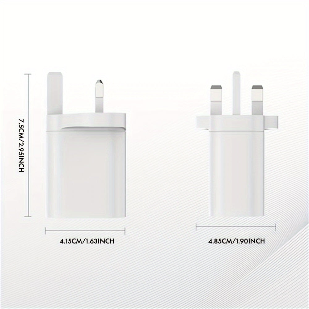 30W Fast and Portable PD USB-C Charger: Compatible with Macbook Air 13/12, Ipad Pro 13/12.9, Ipad Air 5/4, Mini 6, Ipad 10, Iphone 15, Pixel 8/7-2pcs/1pc - White
