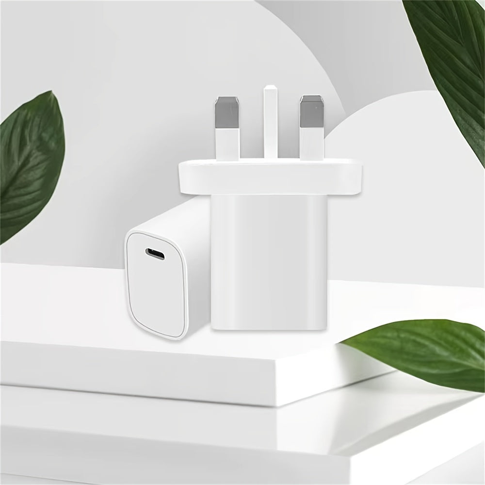 30W Fast and Portable PD USB-C Charger: Compatible with Macbook Air 13/12, Ipad Pro 13/12.9, Ipad Air 5/4, Mini 6, Ipad 10, Iphone 15, Pixel 8/7-2pcs/1pc - White