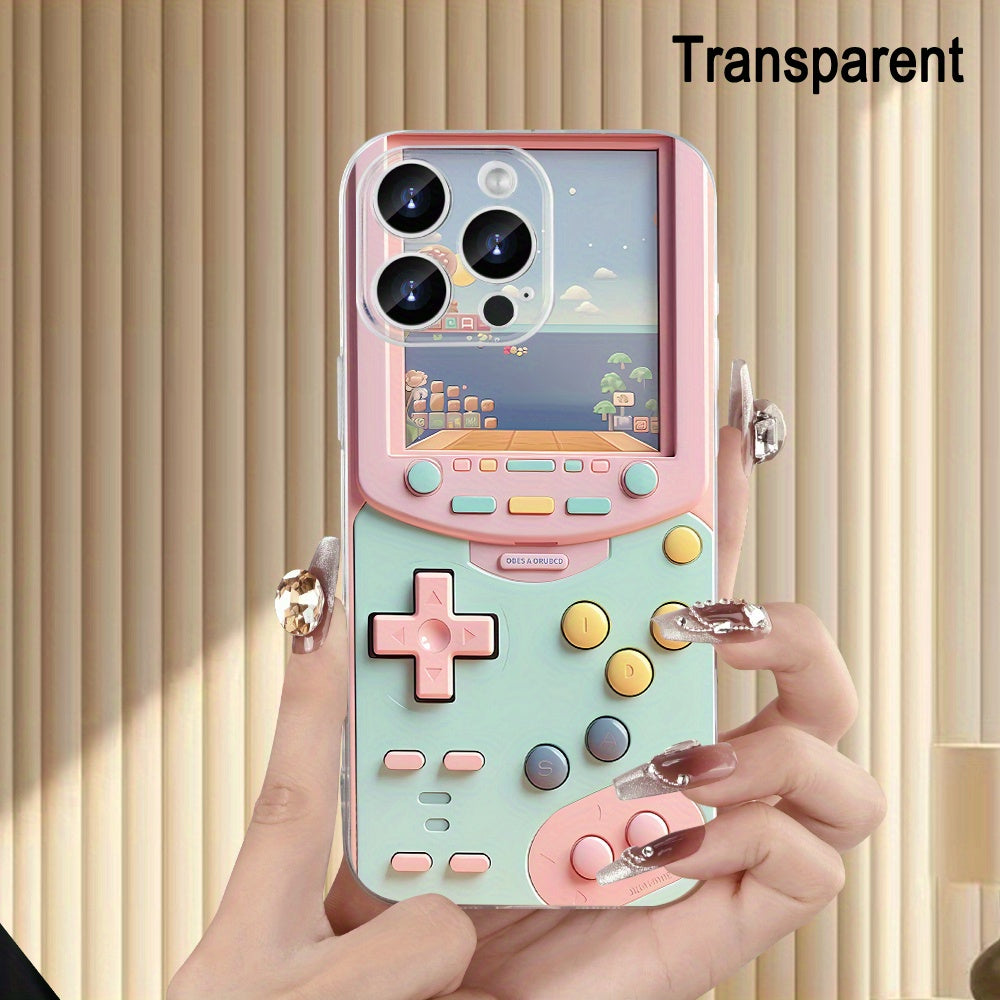3pcs Set Featuring a Creative And Popular Pink Retro Game Console Design, Transparent, White, And Black Soft Phone Cases, Compatible with Iphone 16/15/14/13/12/11/XS/XR/X/7/8 Plus/Pro/Max/Mini, Suitable As Gifts for Birthdays