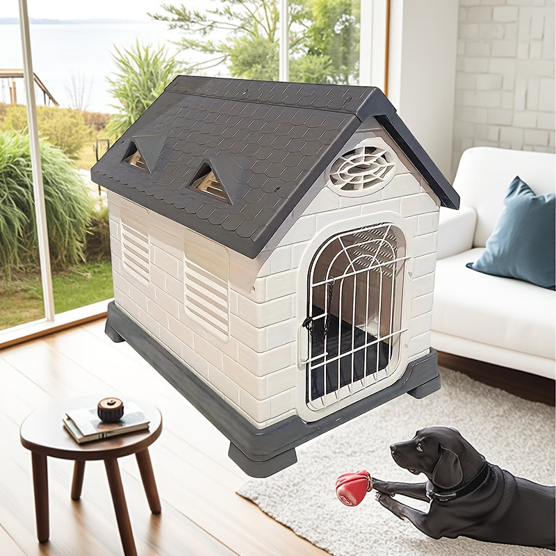 1pc Pet House Dog House Sun and Rainproof Indoor Outdoor Kennel Detachable Luxury Villa for Dogs Suitable for All Seasons
