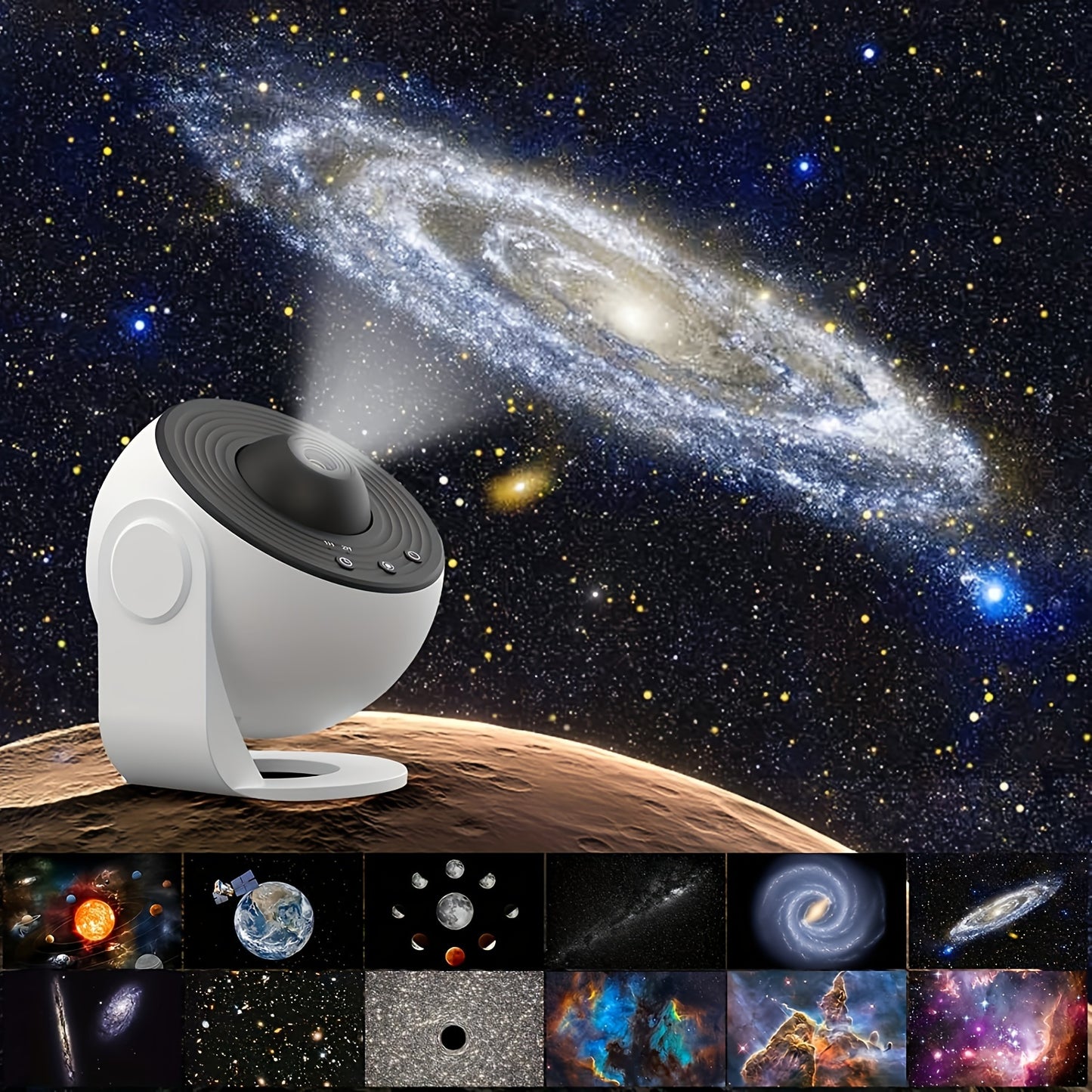 13-in-1 LED Galaxy Projection Night Light, Starry Sky Projection Lamp.